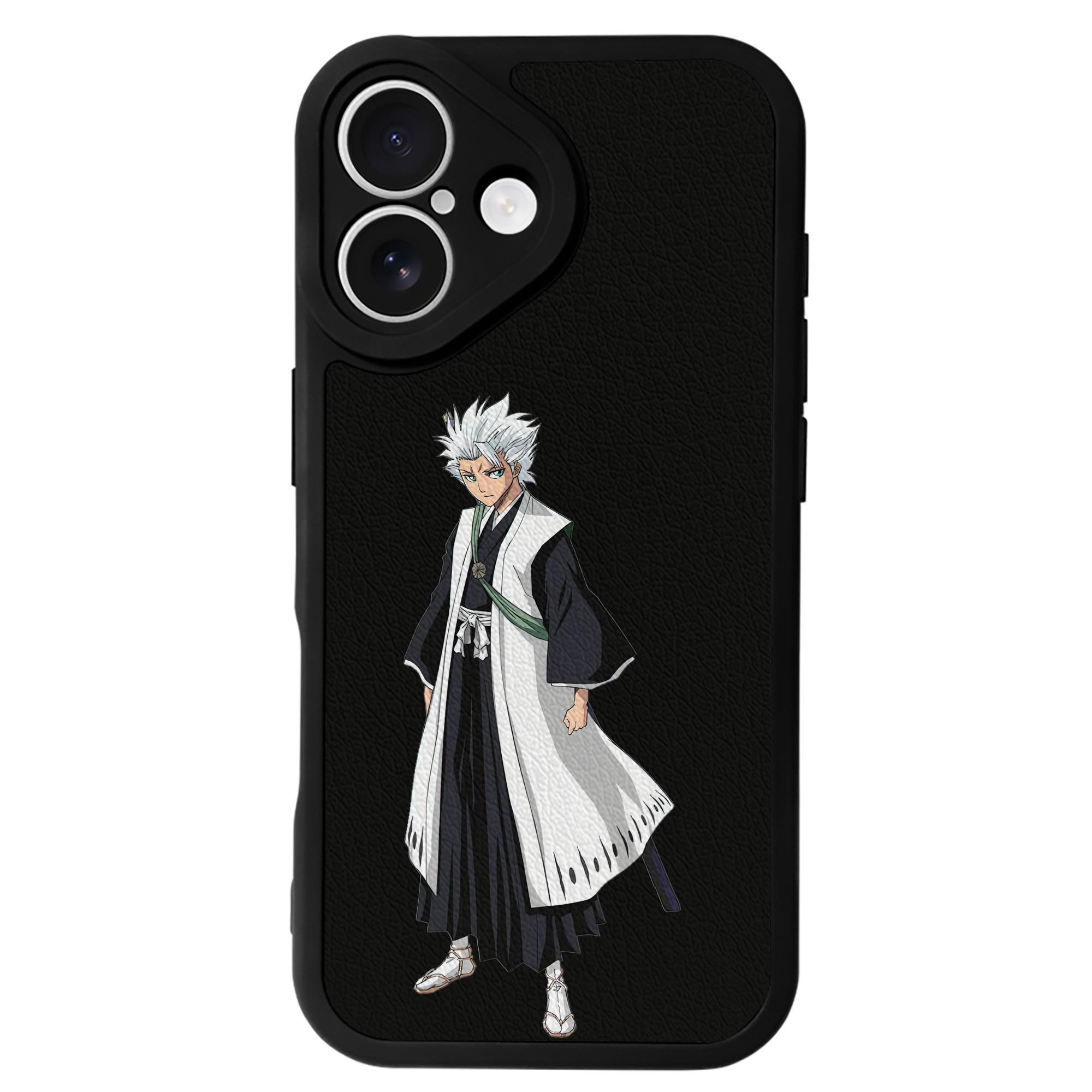 （画像用） ブリーチ 日番谷冬獅郎（ひつがや とうしろう） BLEACH Hitsugaya Toushirou 【iPhone 16シリーズ対応】シリコンスマホケース（レザー調） 材質：シリコン